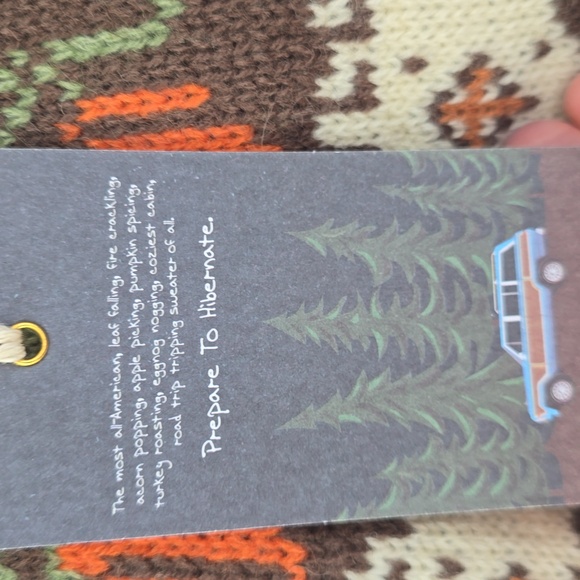 NWT Kiel James Patrick Orange and Brown pumpkin Fair Isle Sweater Size S Wool - Picture 5 of 11